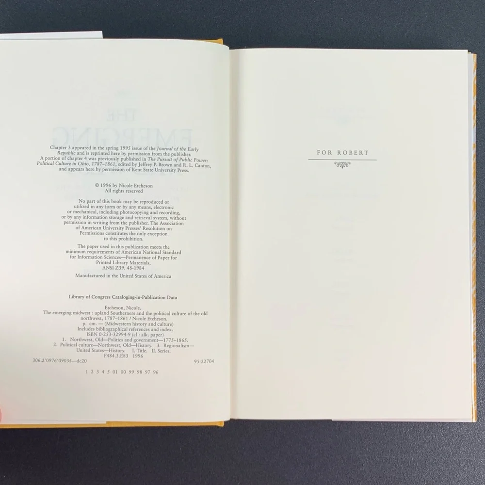 The Emerging Midwest by Nicole Etcheson. 1996.